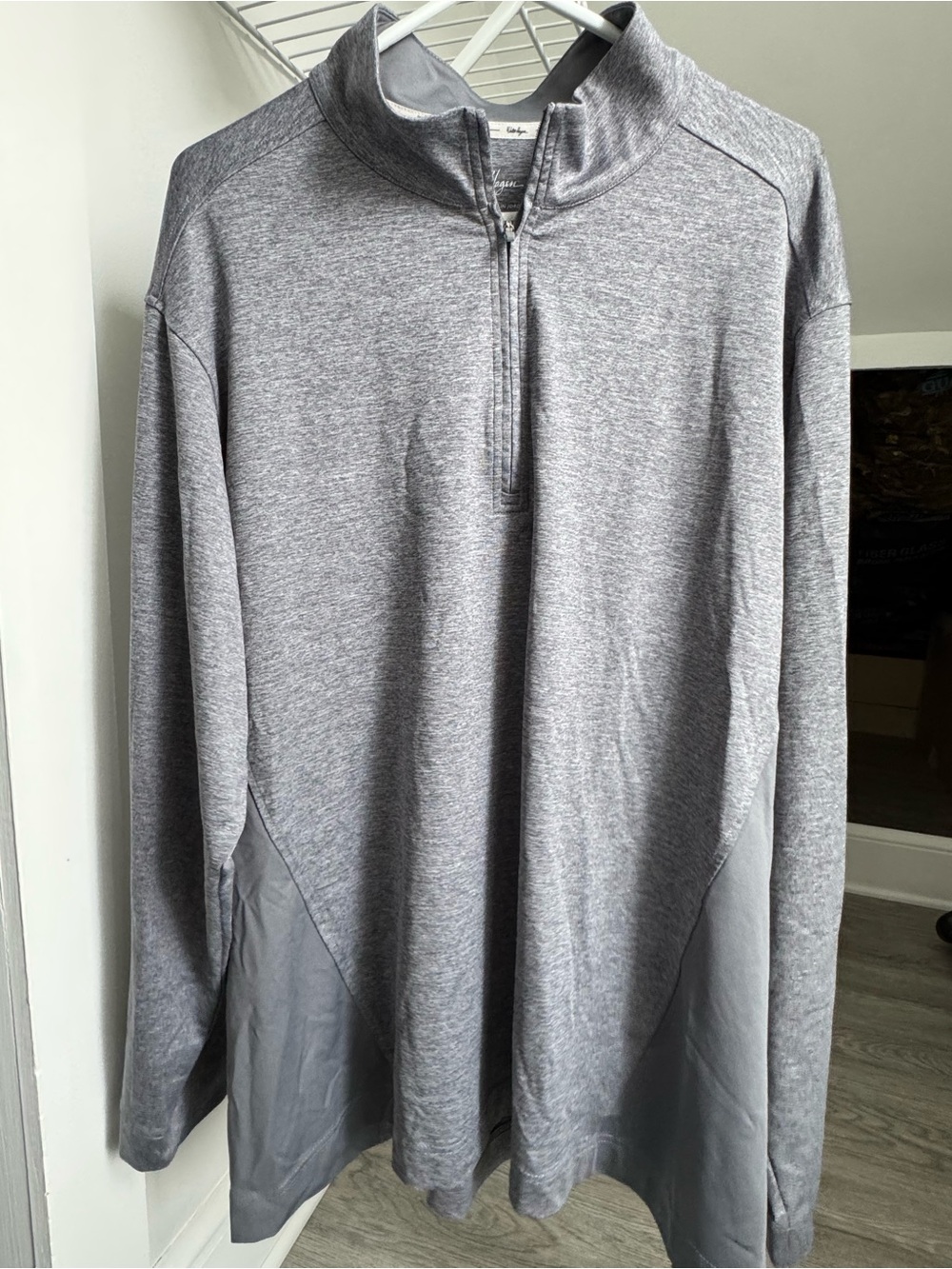 Walter Hagen Men's Heather Gray Quarter-Zip Pullover